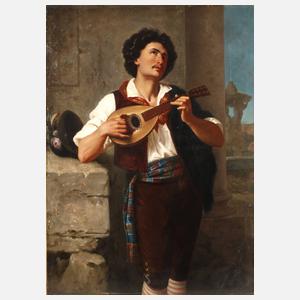 Sinnender Mandolinenspieler