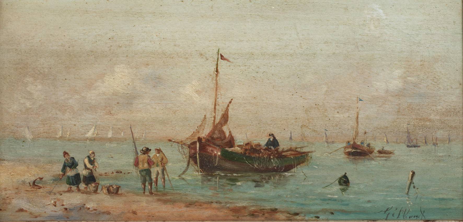 Gezeitenfischer am Meer