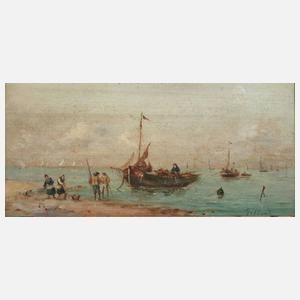 Gezeitenfischer am Meer