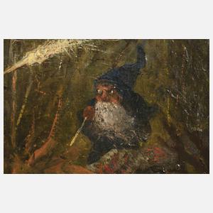 Heinrich Schlitt, Zwerge einen Frosch neckend