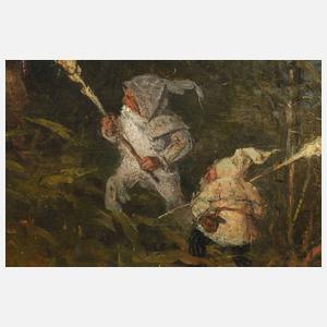 Heinrich Schlitt, Zwerge einen Frosch neckend