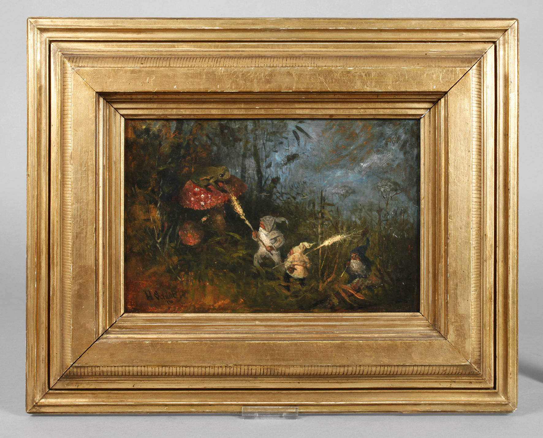 Heinrich Schlitt, Zwerge einen Frosch neckend