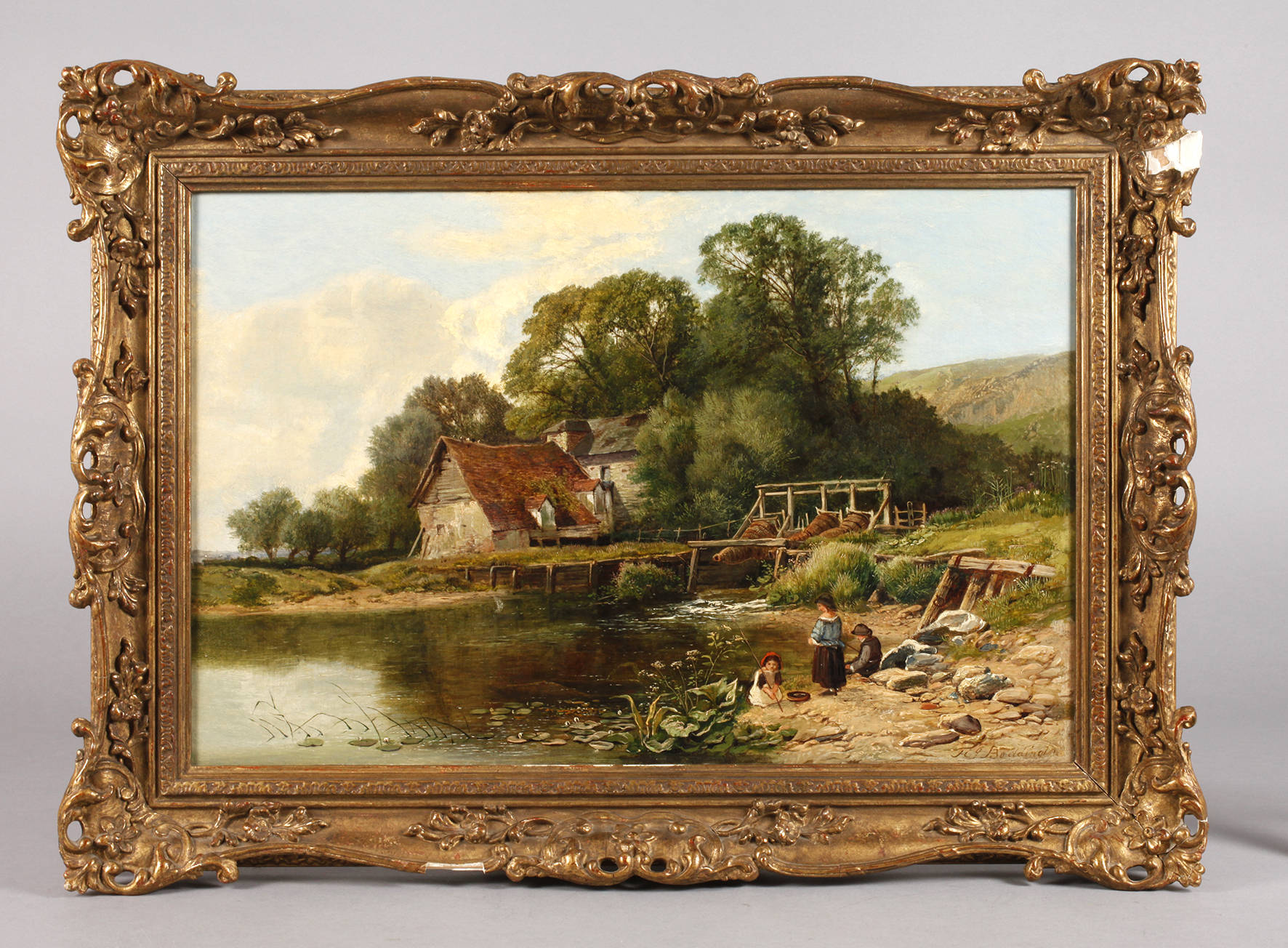 Henry John Boddington, Spielende Kinder am Fluß