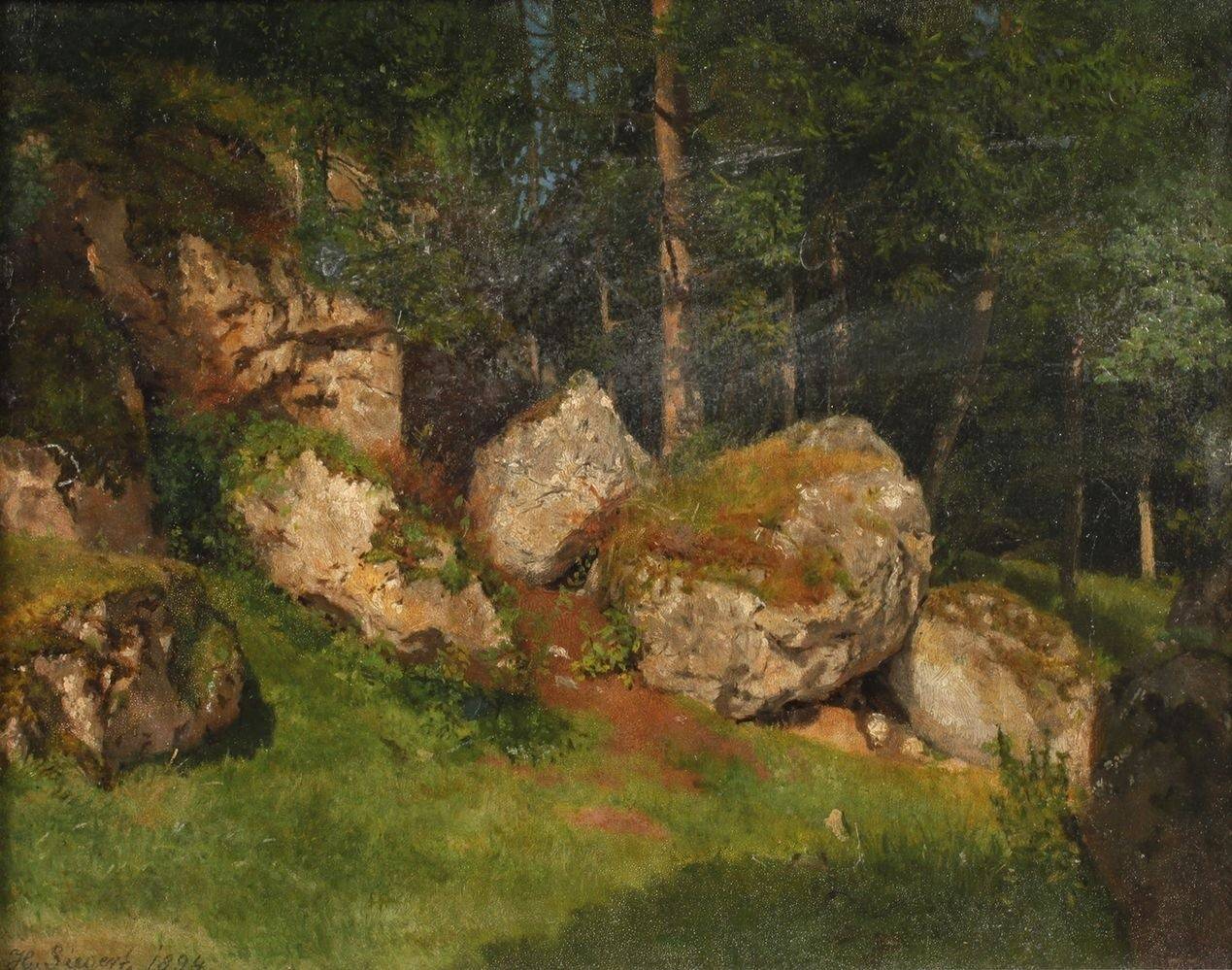 H. Siegert, Felsen im Wald