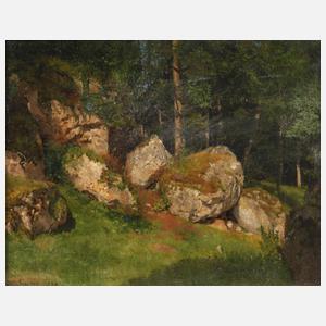 H. Siegert, Felsen im Wald