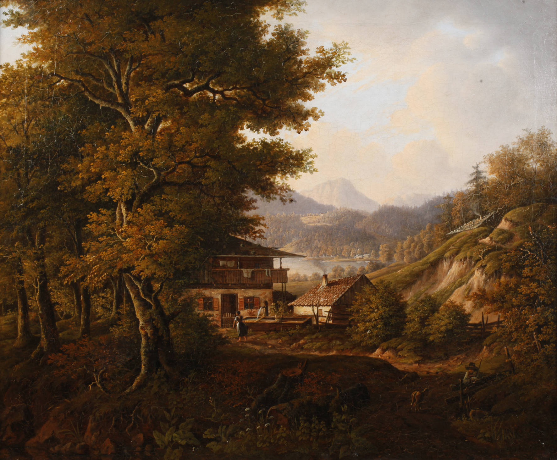 Martin Martin, attr., Biedermeierliche Sommerlandschaft