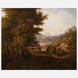 Martin Martin, attr., Biedermeierliche Sommerlandschaft