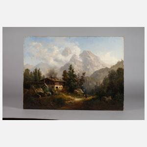 Albert Gustav Schwartz, attr., Mühle im Gebirge