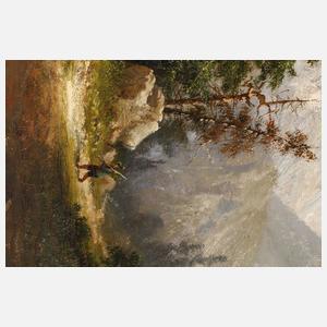 Albert Gustav Schwartz, attr., Mühle im Gebirge