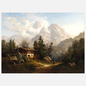 Albert Gustav Schwartz, attr., Mühle im Gebirge