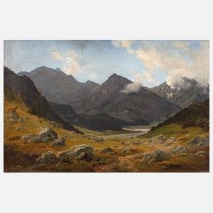 Sommerliche Gebirgslandschaft mit Fluß