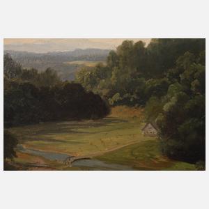 Sommerliche Gebirgslandschaft mit Teich