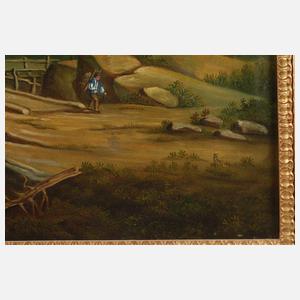 J. C. Hahn, Wanderer in Gebirgslandschaft