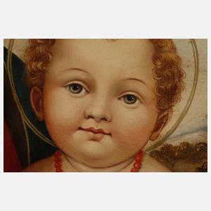 Maria mit dem Jesuskind in weiter Landschaft