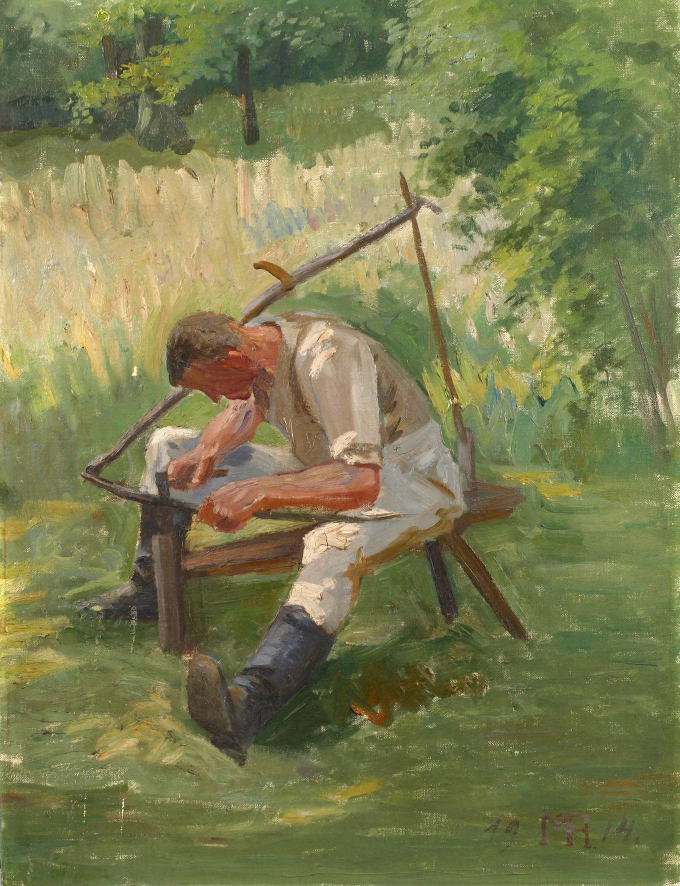 Maria Theresia von Habsburg-Lothringen, attr., Beim Dengeln