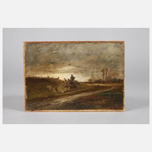 Hugo Mühlig, Hirte in Abendlandschaft