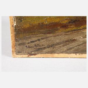 Hugo Mühlig, Hirte in Abendlandschaft