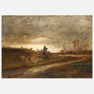 Hugo Mühlig, Hirte in Abendlandschaft