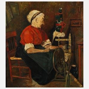 W. Wöhrle, Am Spinnrad