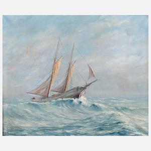 E. Foucheur, Segler im Wind