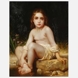 Dorn, Auf einen Stein sitzendes Mädchen