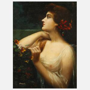 Franke, Freizügiges Damenportrait