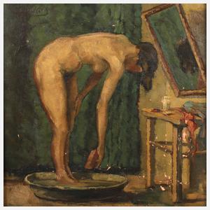 Schwarz, Mädchen im Bade