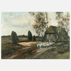 Otto Wild, Heidelandschaft mit Schafen