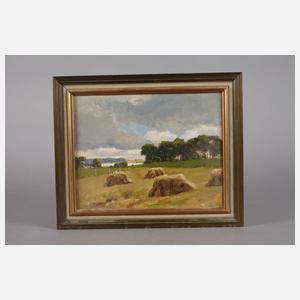 Alfred Gregers Rasmussen, Sommerlandschaft mit Strohpuppen