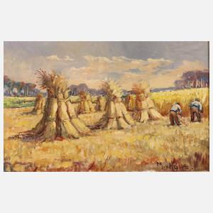 M. v. Höppe, Spätsommerliche Erntelanschaft