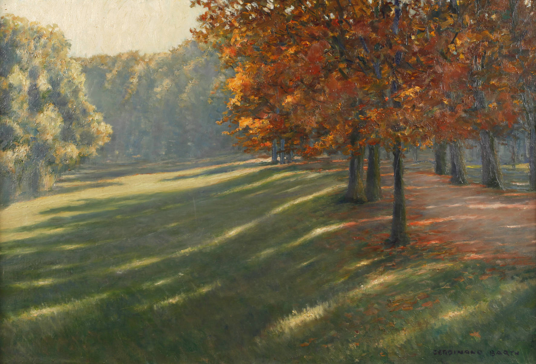 Ferdinand Barth, Allee in Spätsommerlandschaft