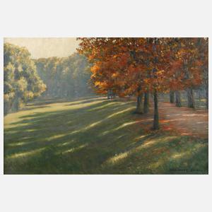 Ferdinand Barth, Allee in Spätsommerlandschaft