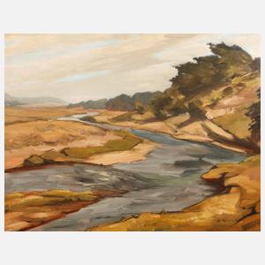 Karl Neumann, attr., Sommerliche Flußlandschaft