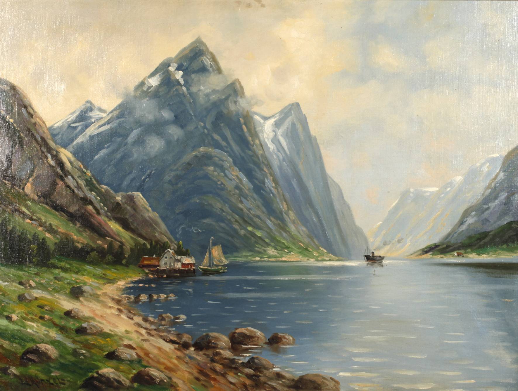 Erich Künzel, attr., Fjorlandschaft