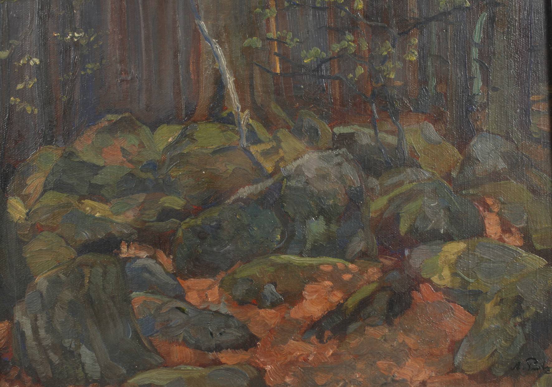 Albert Pütz, ”Bemooste Steine im Walde”