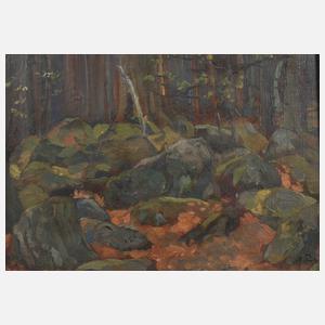 Albert Pütz, ”Bemooste Steine im Walde”