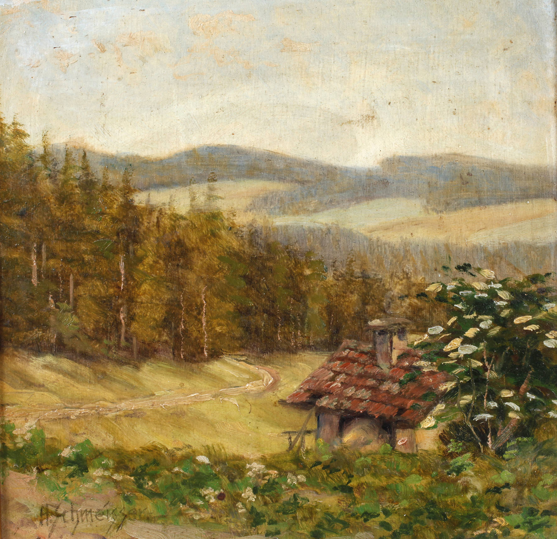H. Schmeisser, Haus in Sommerlandschaft