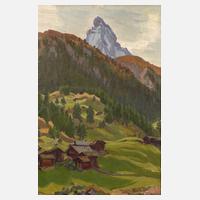 Waldemar Fink, ”Matterhorn mit Dorf zum See”111