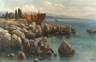 Michael Ruppe, attr., mediterrane Seeuferlanschaft
