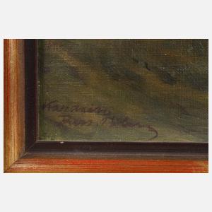 F. Gild, Landschaft mit Ziehbrunnen