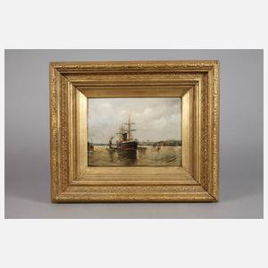 Flusslandschaft mit Dampfsegler