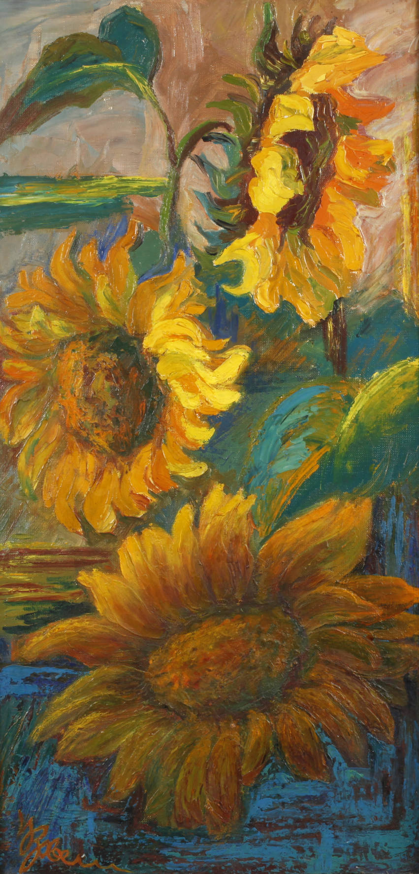 Elisabeth von Boltenstern, attr., Sonnenblumen