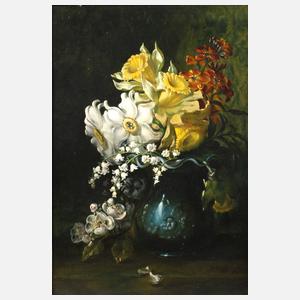 H. Gill, Stillleben mit Frühlingsblumen