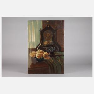 Klein, Stillleben mit Stutzuhr