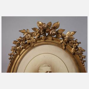 Zwei ovale Goldstuckrahmen um 1880