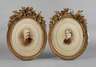 Zwei ovale Goldstuckrahmen um 1880