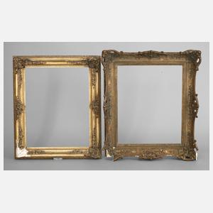 Zwei Goldstuckrahmen 20. Jh.