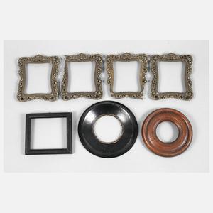 Konvolut sieben kleine Rahmen