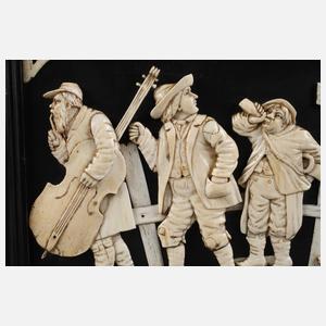 Elfenbeinrelief Musikanten