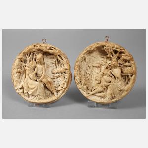 Paar Meerschaumreliefs